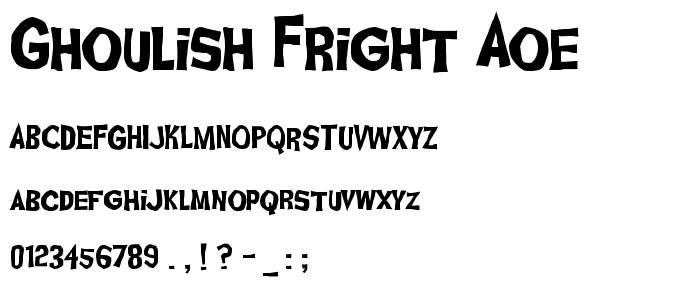 Ghoulish Fright AOE font